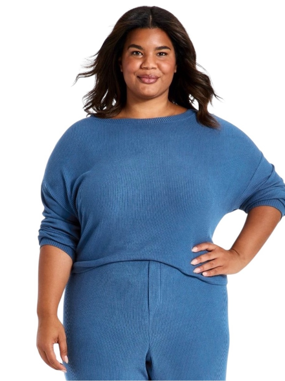 Auden Cozy Ribbed Boatneck Pullover Sz 1X NWT